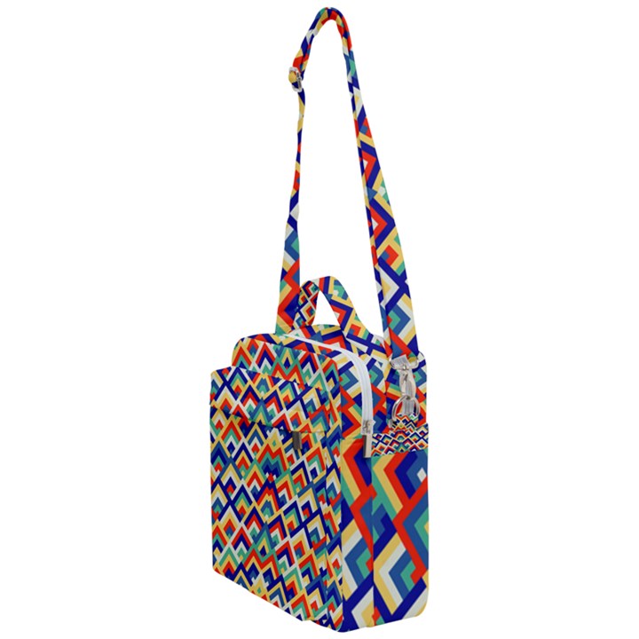 Trendy Chic Modern Chevron Pattern Crossbody Day Bag