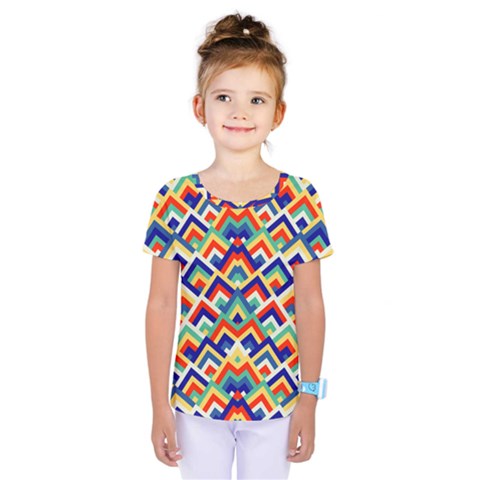 Trendy Chic Modern Chevron Pattern Kids  One Piece Tee by GardenOfOphir