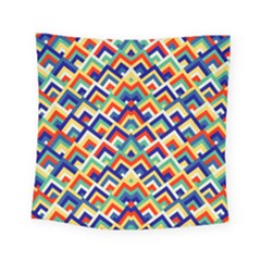 Trendy Chic Modern Chevron Pattern Square Tapestry (small)