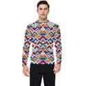 Trendy Chic Modern Chevron Pattern Men s Long Sleeve Rash Guard View1