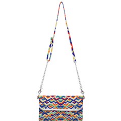 Trendy Chic Modern Chevron Pattern Mini Crossbody Handbag by GardenOfOphir