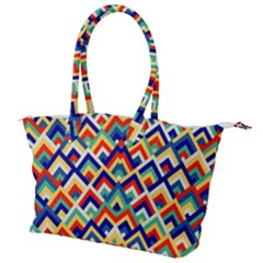 Trendy Chic Modern Chevron Pattern Canvas Shoulder Bag by GardenOfOphir