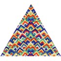 Trendy Chic Modern Chevron Pattern Wooden Puzzle Triangle View1