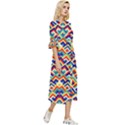 Trendy Chic Modern Chevron Pattern Double Cuff Midi Dress View3