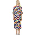 Trendy Chic Modern Chevron Pattern Double Cuff Midi Dress View4