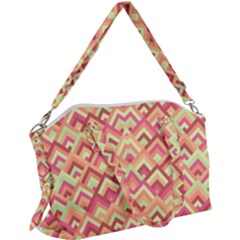 Trendy Chic Modern Chevron Pattern Canvas Crossbody Bag by GardenOfOphir