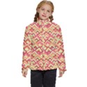 Trendy Chic Modern Chevron Pattern Kids  Puffer Bubble Jacket Coat View1