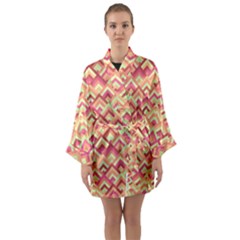 Trendy Chic Modern Chevron Pattern Long Sleeve Satin Kimono by GardenOfOphir