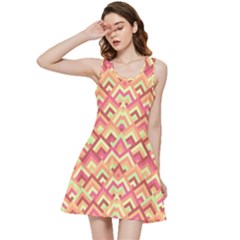 Trendy Chic Modern Chevron Pattern Inside Out Racerback Dress by GardenOfOphir