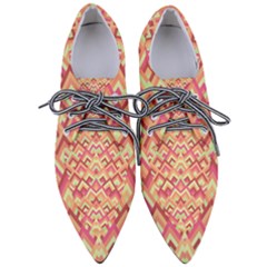 Trendy Chic Modern Chevron Pattern Pointed Oxford Shoes by GardenOfOphir