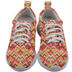 Trendy Chic Modern Chevron Pattern Kids Athletic Shoes by GardenOfOphir