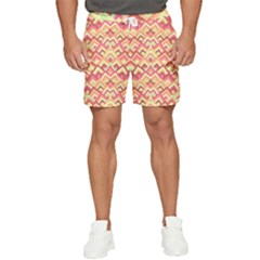 Trendy Chic Modern Chevron Pattern Men s Runner Shorts by GardenOfOphir