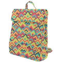 Trendy Chic Modern Chevron Pattern Flap Top Backpack by GardenOfOphir