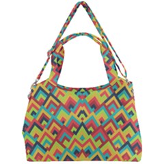 Trendy Chic Modern Chevron Pattern Double Compartment Shoulder Bag by GardenOfOphir