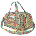 Trendy Chic Modern Chevron Pattern Burner Gym Duffel Bag View2