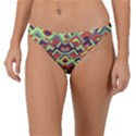 Trendy Chic Modern Chevron Pattern Band Bikini Bottoms View1