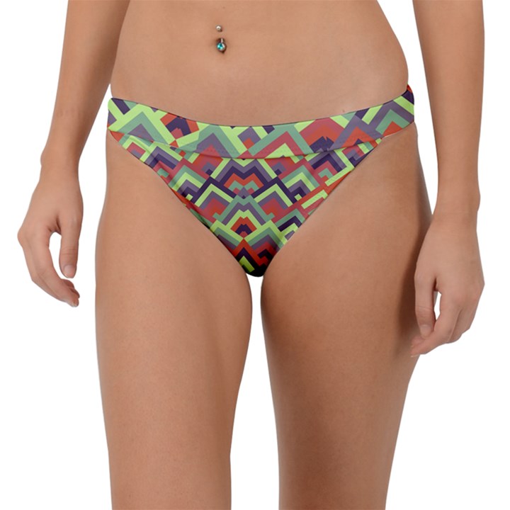 Trendy Chic Modern Chevron Pattern Band Bikini Bottoms