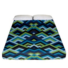 Trendy Chic Modern Chevron Pattern Fitted Sheet (king Size) by GardenOfOphir