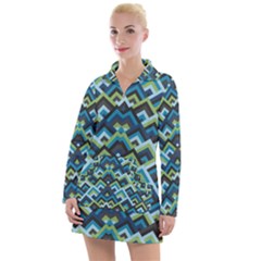 Trendy Chic Modern Chevron Pattern Women s Long Sleeve Casual Dress by GardenOfOphir