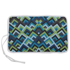 Trendy Chic Modern Chevron Pattern Pen Storage Case (m) by GardenOfOphir