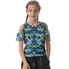 Trendy Chic Modern Chevron Pattern Kids  Butterfly Cutout Tee by GardenOfOphir