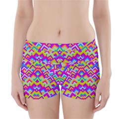 Colorful Trendy Chic Modern Chevron Pattern Boyleg Bikini Wrap Bottoms by GardenOfOphir