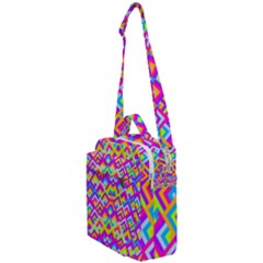 Colorful Trendy Chic Modern Chevron Pattern Crossbody Day Bag by GardenOfOphir