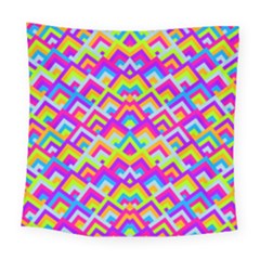 Colorful Trendy Chic Modern Chevron Pattern Square Tapestry (large) by GardenOfOphir