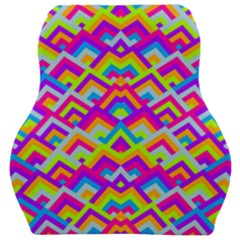 Colorful Trendy Chic Modern Chevron Pattern Car Seat Velour Cushion  by GardenOfOphir