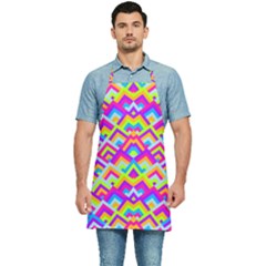 Colorful Trendy Chic Modern Chevron Pattern Kitchen Apron by GardenOfOphir