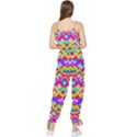 Colorful Trendy Chic Modern Chevron Pattern Sleeveless Tie Ankle Chiffon Jumpsuit View2