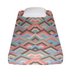 Trendy Chic Modern Chevron Pattern Fitted Sheet (single Size) by GardenOfOphir