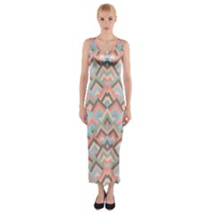 Trendy Chic Modern Chevron Pattern Fitted Maxi Dress by GardenOfOphir