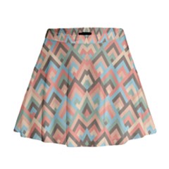 Trendy Chic Modern Chevron Pattern Mini Flare Skirt by GardenOfOphir