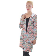 Trendy Chic Modern Chevron Pattern Hooded Pocket Cardigan by GardenOfOphir