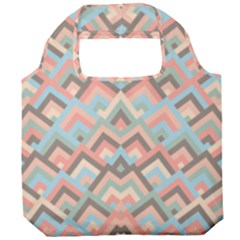 Trendy Chic Modern Chevron Pattern Foldable Grocery Recycle Bag by GardenOfOphir