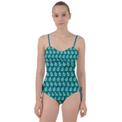 Ladybug Vector Geometric Tile Pattern Sweetheart Tankini Set by GardenOfOphir