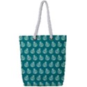 Ladybug Vector Geometric Tile Pattern Full Print Rope Handle Tote (Small) View1