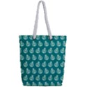 Ladybug Vector Geometric Tile Pattern Full Print Rope Handle Tote (Small) View2