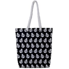 Ladybug Vector Geometric Tile Pattern Full Print Rope Handle Tote (small) by GardenOfOphir