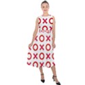 Pattern Xoxo Red White Love Midi Tie-Back Chiffon Dress View1