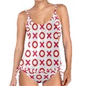 Pattern Xoxo Red White Love Tankini Set View1