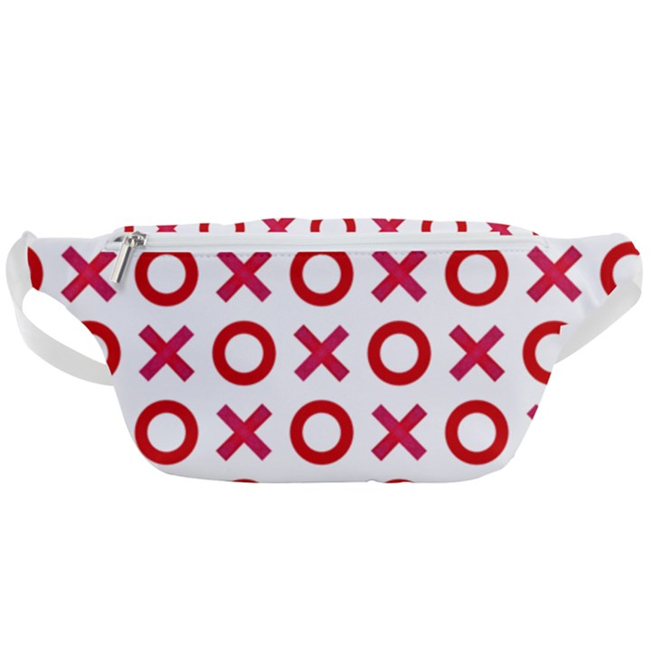 Pattern Xoxo Red White Love Waist Bag 