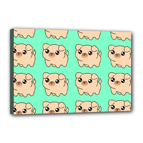 Puppy Pattern Dog Pet Canvas 18  X 12  (stretched)