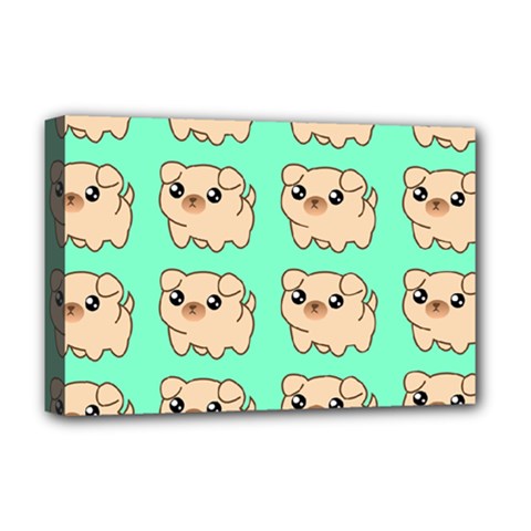 Puppy Pattern Dog Pet Deluxe Canvas 18  X 12  (stretched)