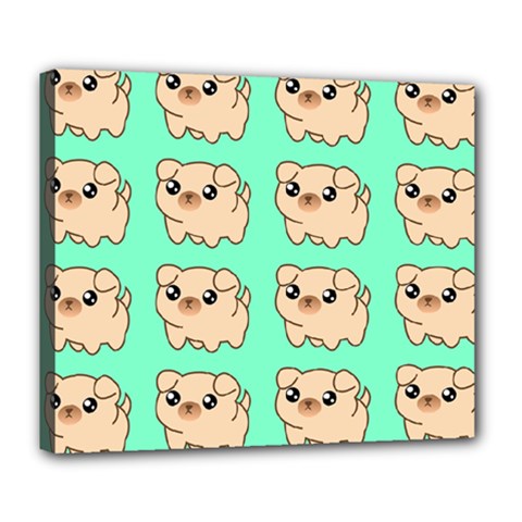 Puppy Pattern Dog Pet Deluxe Canvas 24  X 20  (stretched)