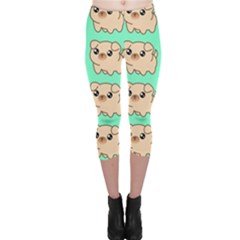 Puppy Pattern Dog Pet Capri Leggings 