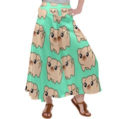 Puppy Pattern Dog Pet Women s Satin Palazzo Pants