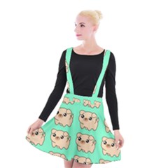 Puppy Pattern Dog Pet Suspender Skater Skirt by Jancukart