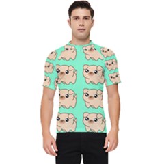 Puppy Pattern Dog Pet Men s Short Sleeve Rash Guard